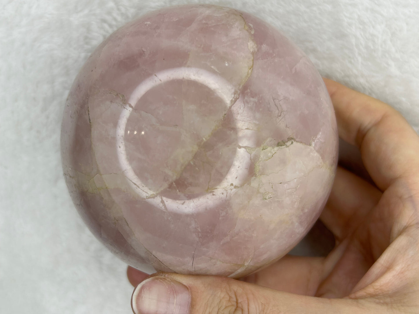 XL Star Flash Rose Quartz Sphere