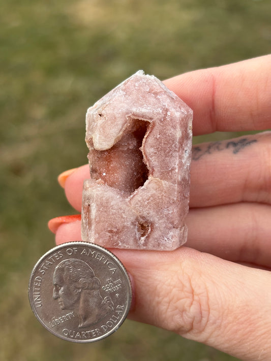 Druzy Pink Amethyst Tower AP