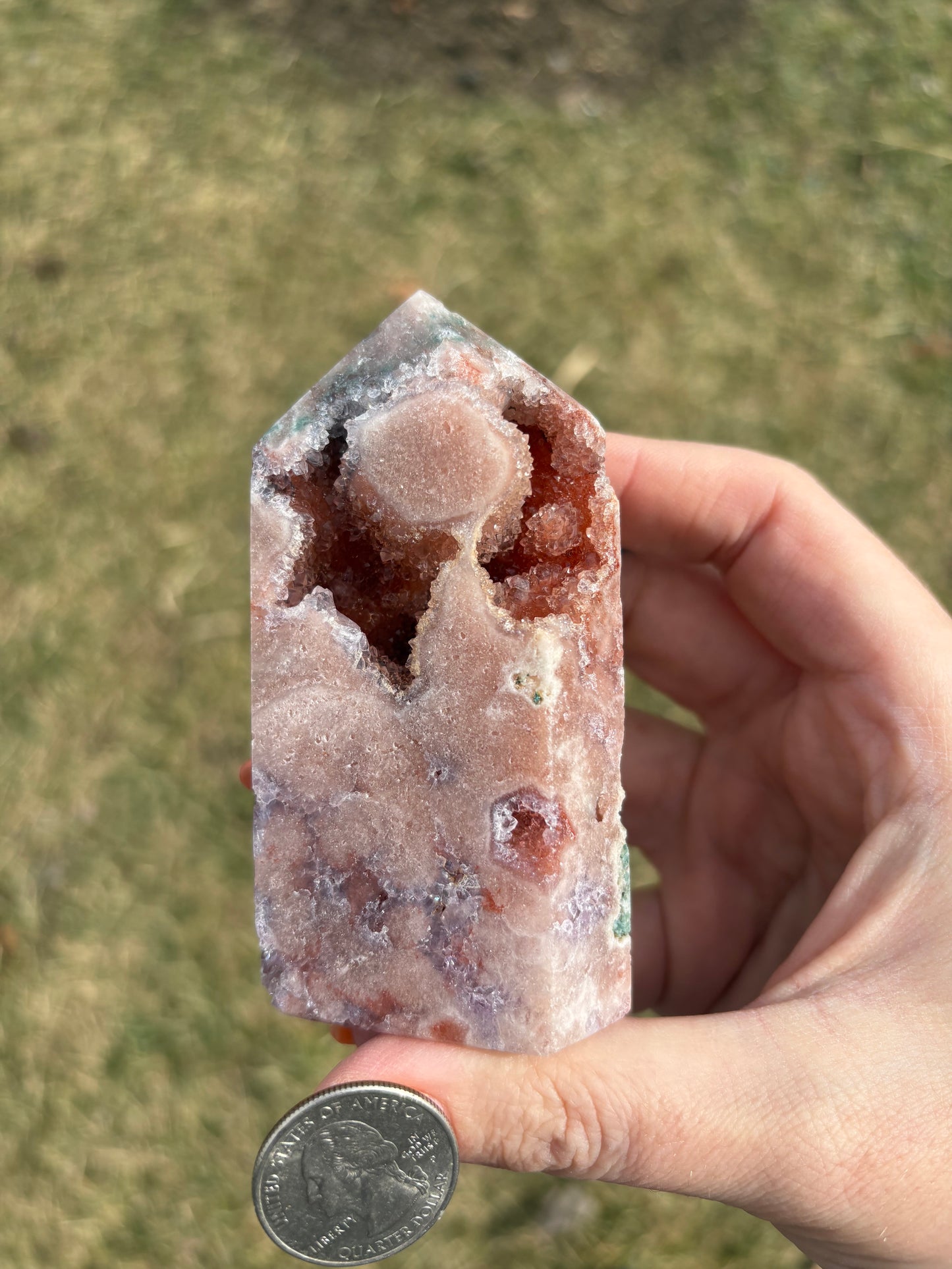 Druzy Pink Amethyst Tower B