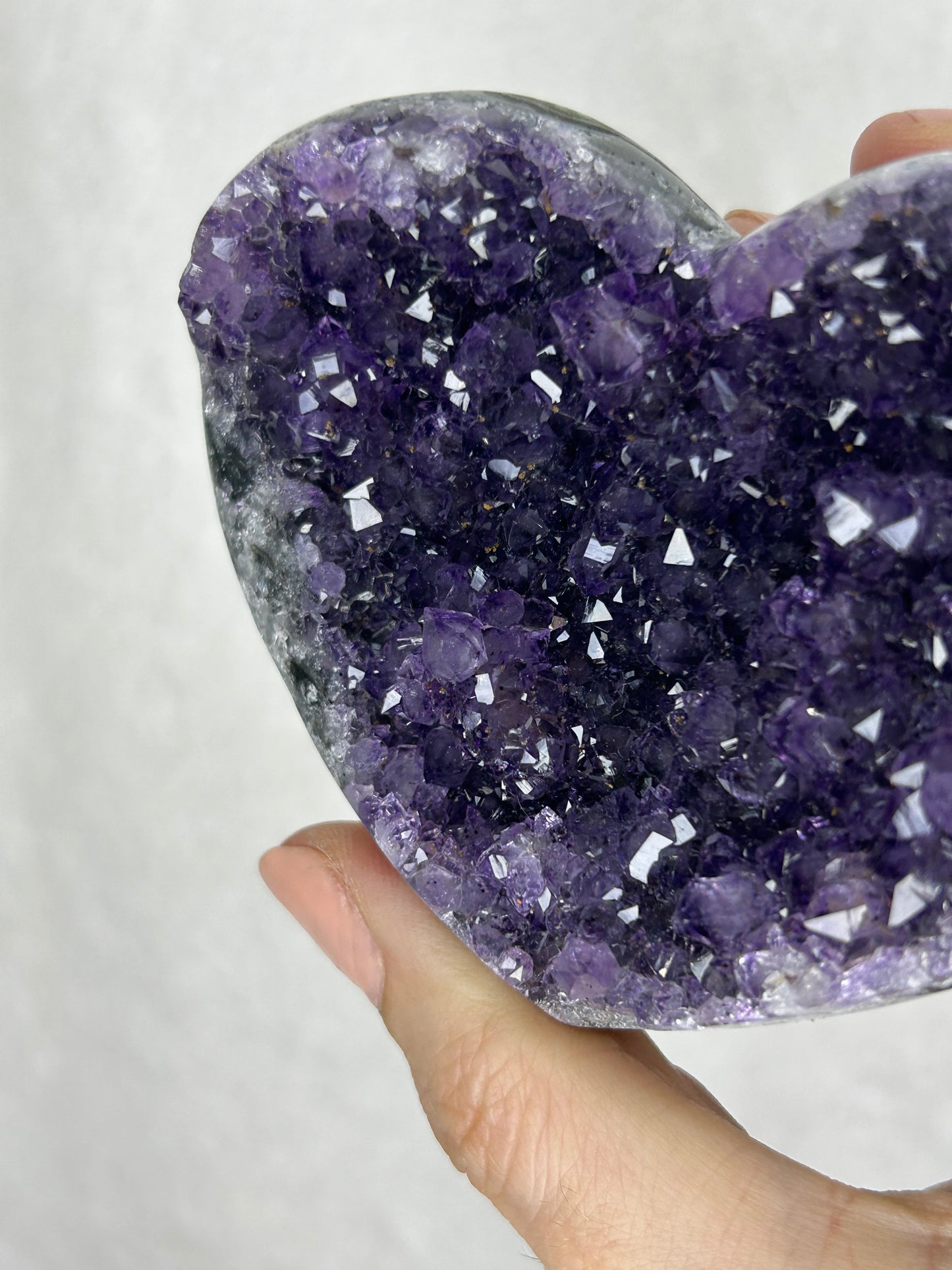 💖💖 Uruguayan HQ amethyst cluster heart I
