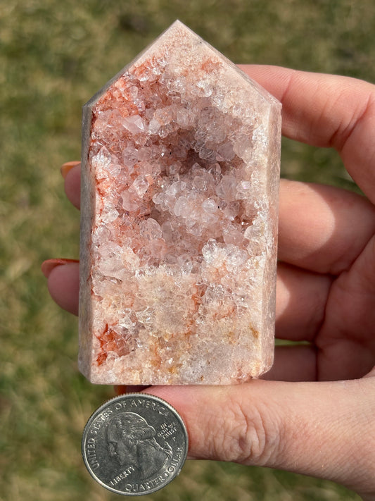 Druzy Pink Amethyst Tower C