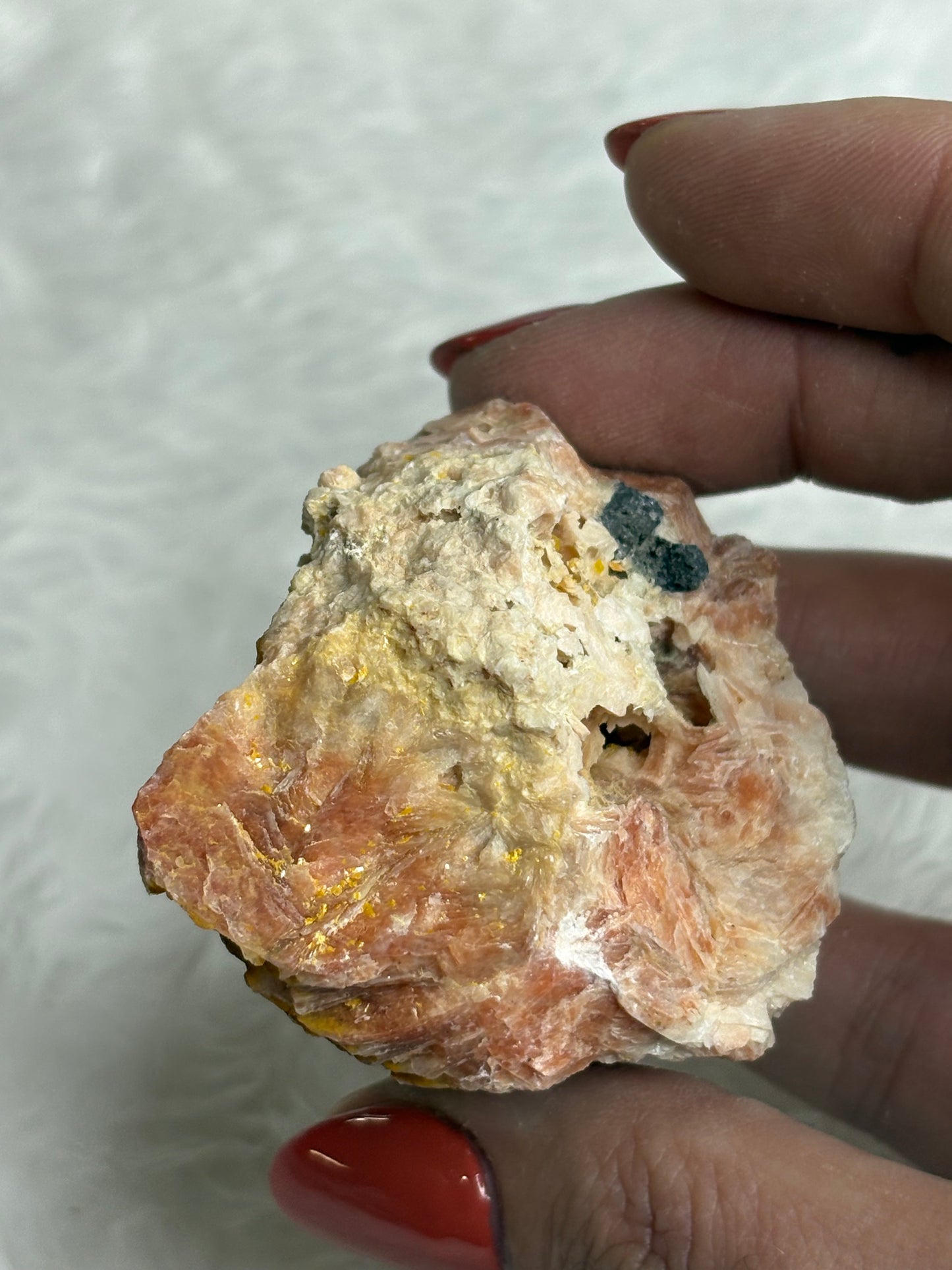 Pink barite w/ cave