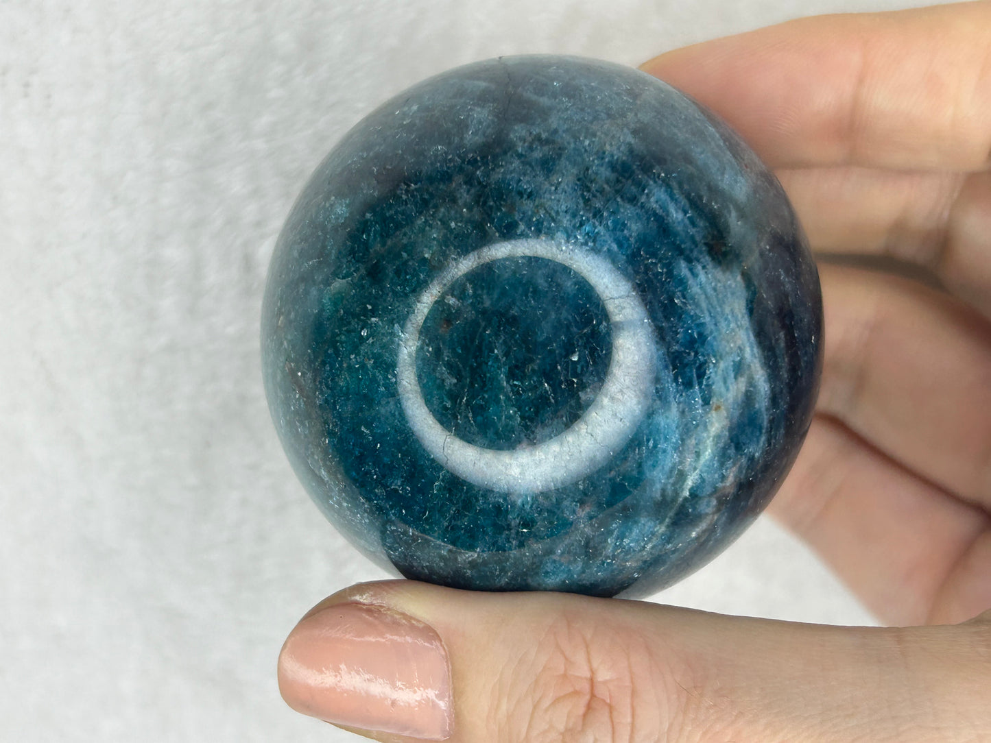Flashy Blue Apatite Sphere