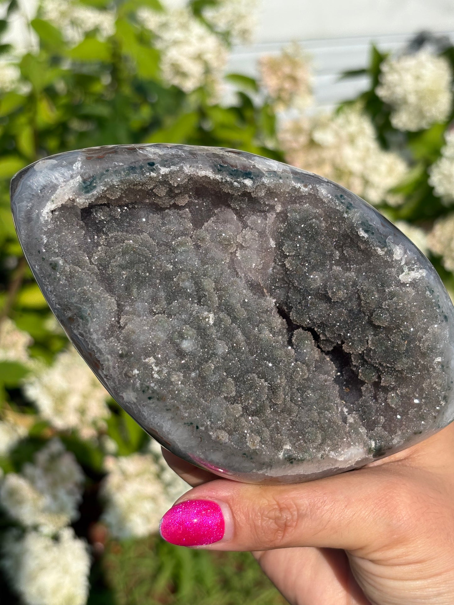 Black sugar druzy galaxy geode Freeform