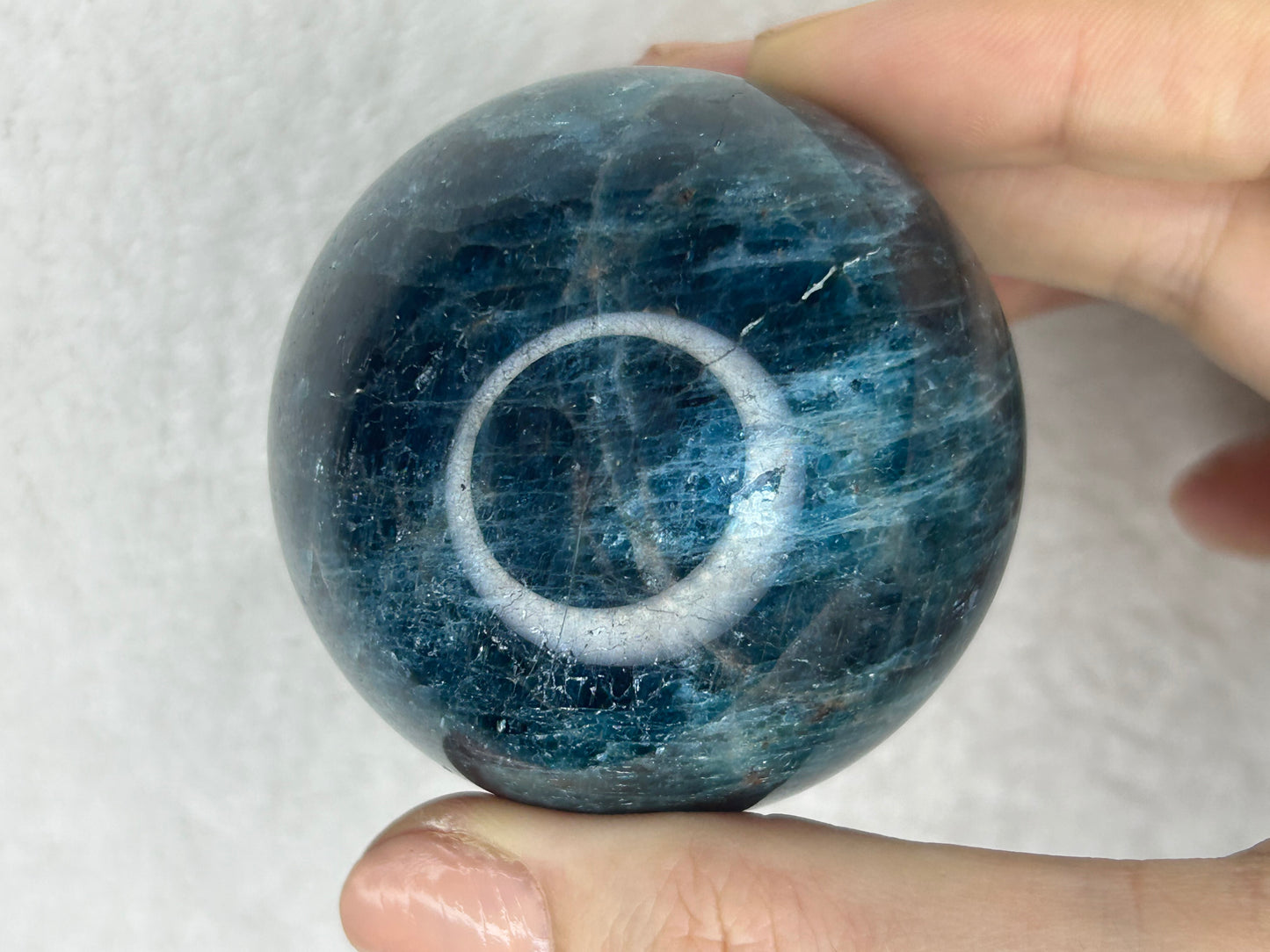 Flashy Blue Apatite Sphere