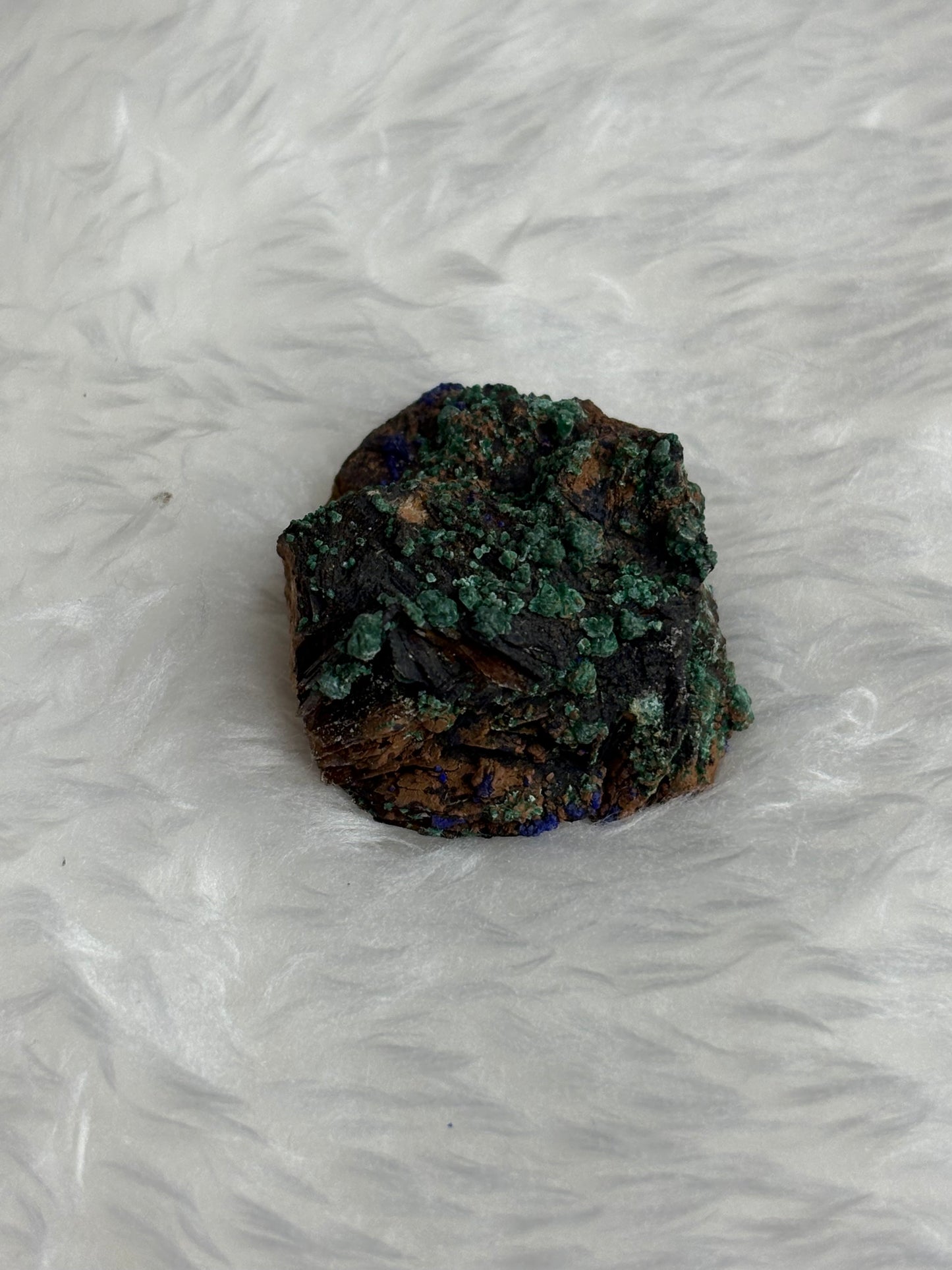 Malachite & azurite on barite