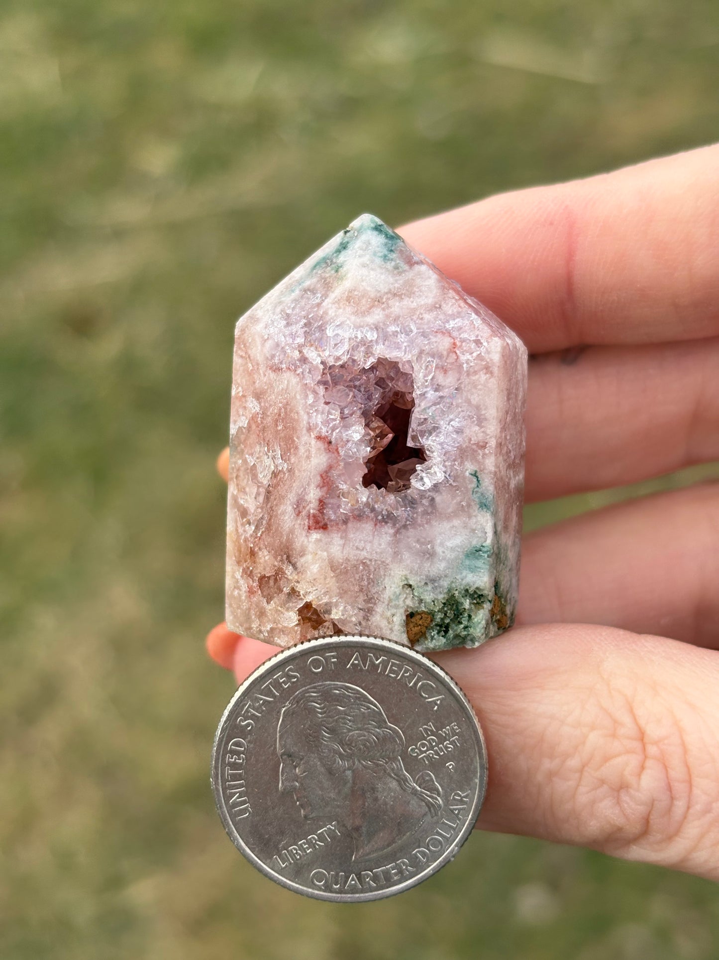 Druzy Pink Amethyst Tower AK