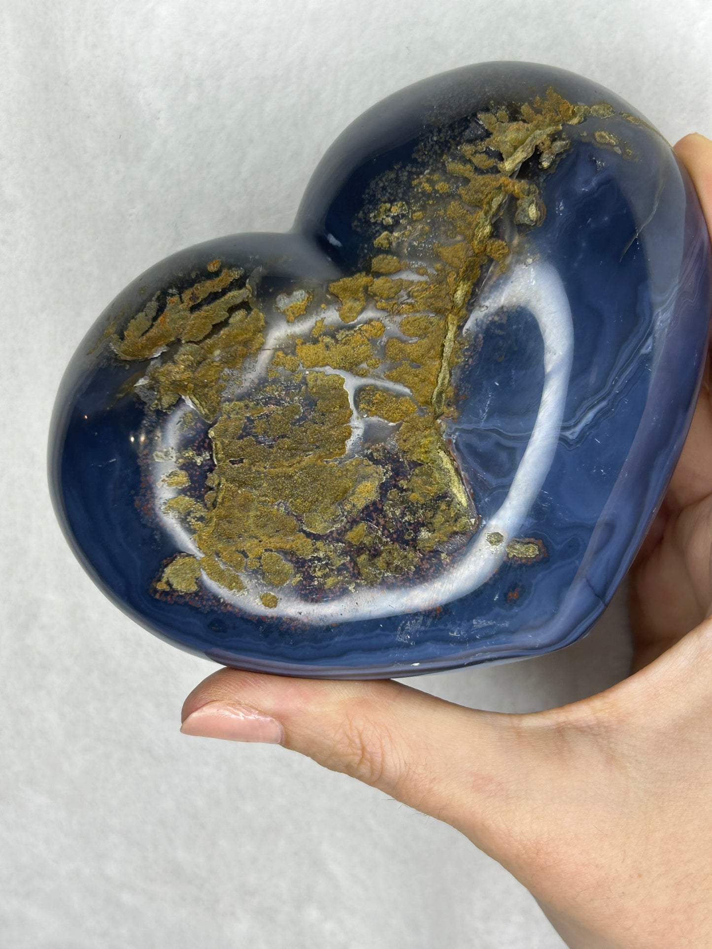 💖💖Uruguayan HQ Agate/amethyst cluster heart C