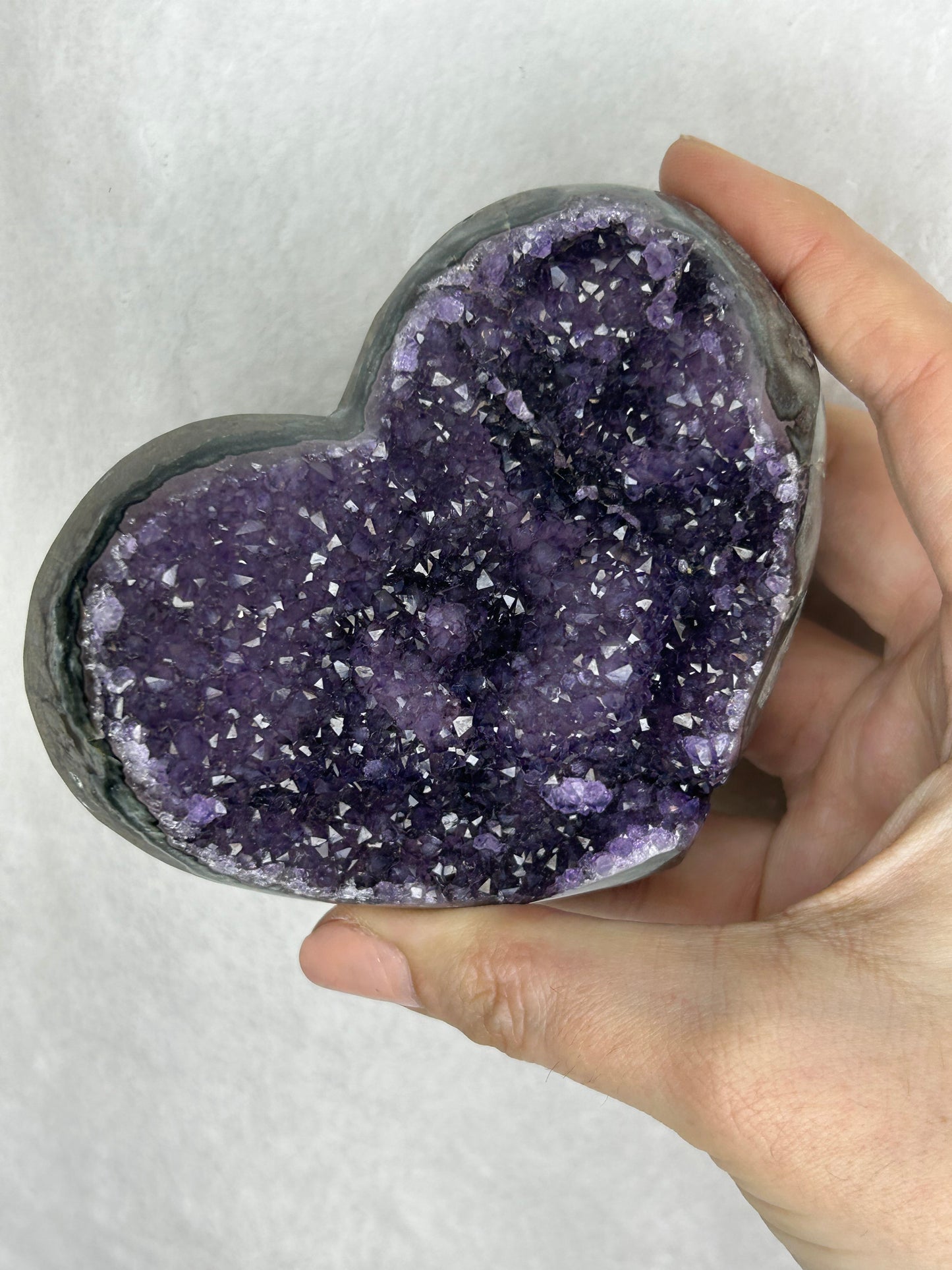 💖💖Uruguayan HQ amethyst cluster heart