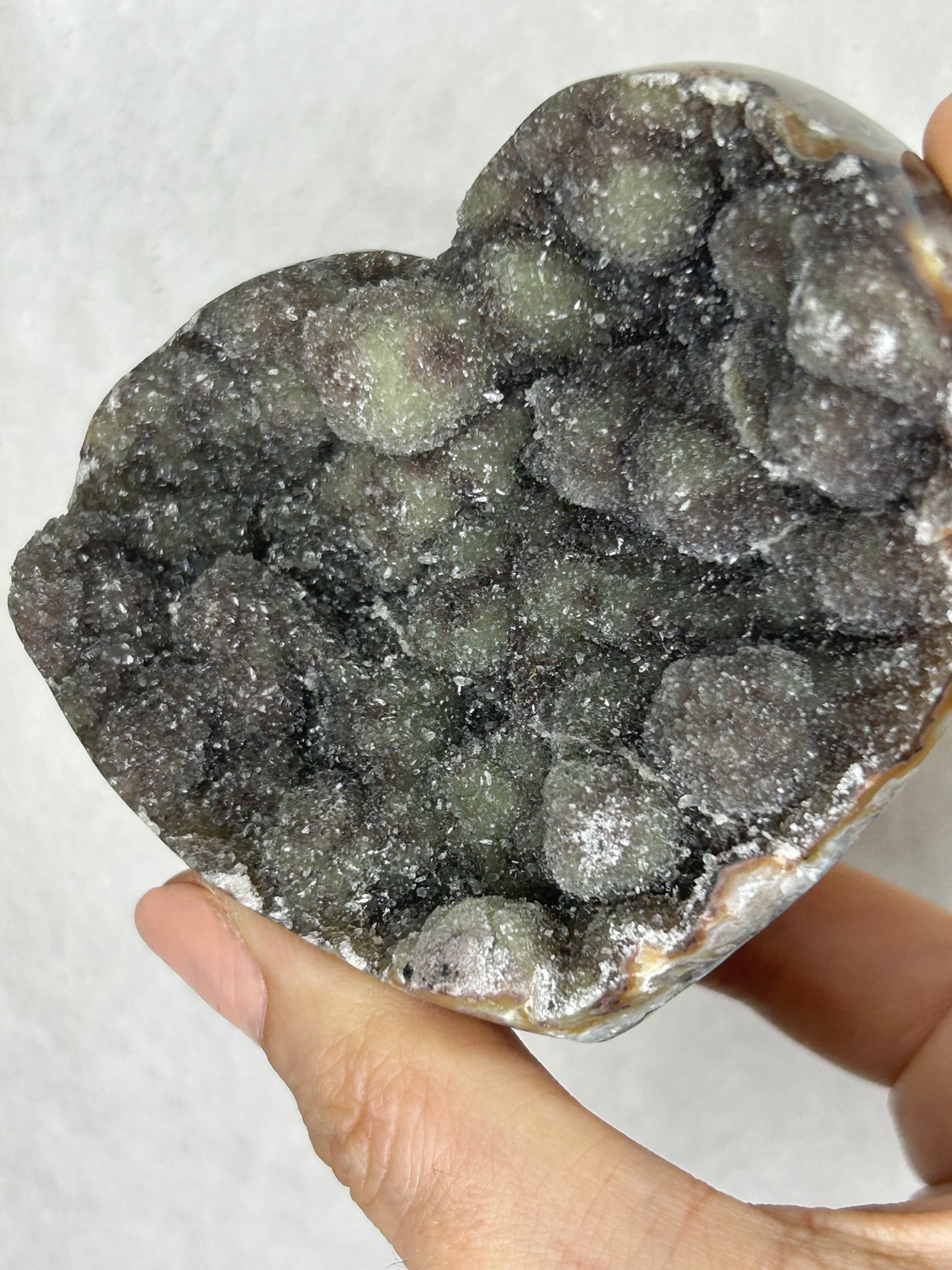 💖💖Uruguayan HQ amethyst cluster heart K
