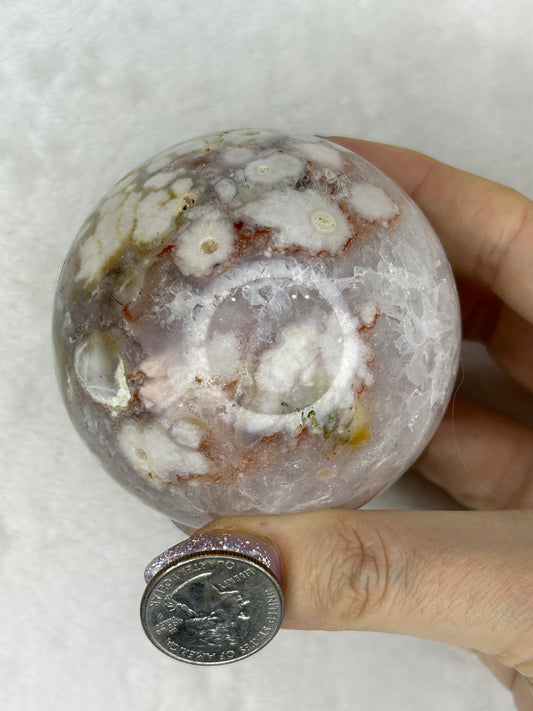 Colorful Flower Agate sphere
