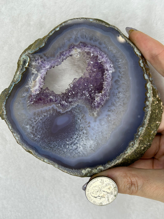 Druzy Amethyst Agate Slab B