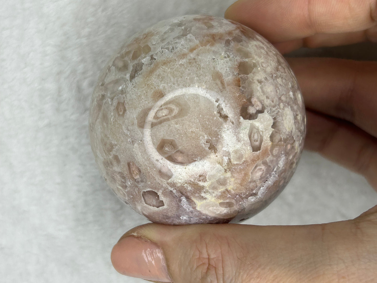 Pink Flower Amethyst Sphere B
