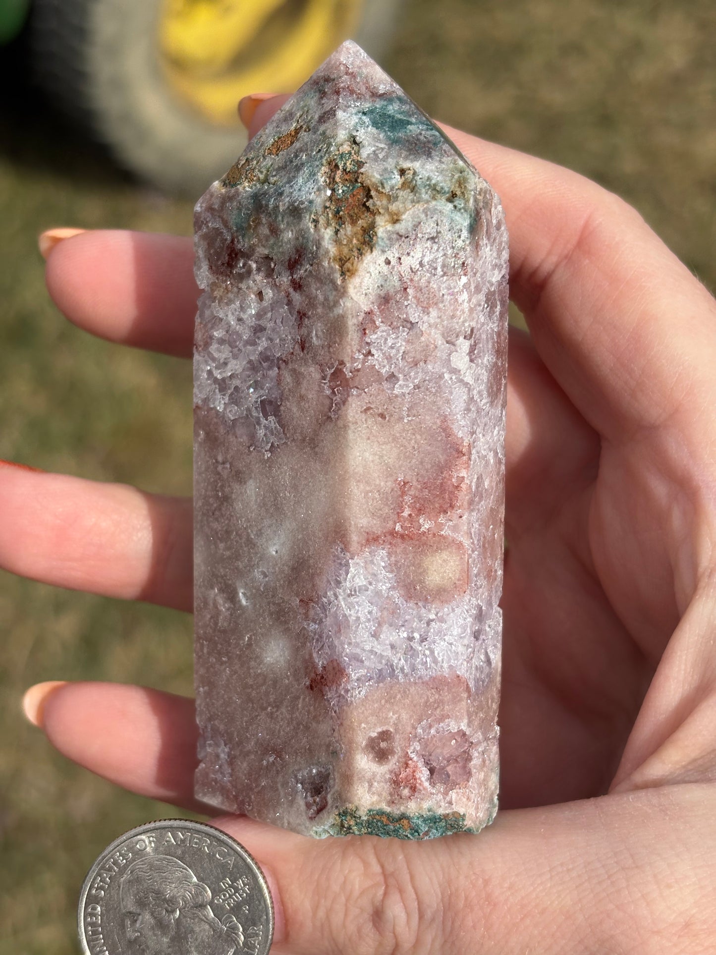 Druzy Pink Amethyst Tower D