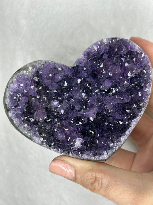 💖💖Uruguayan HQ amethyst cluster heart G