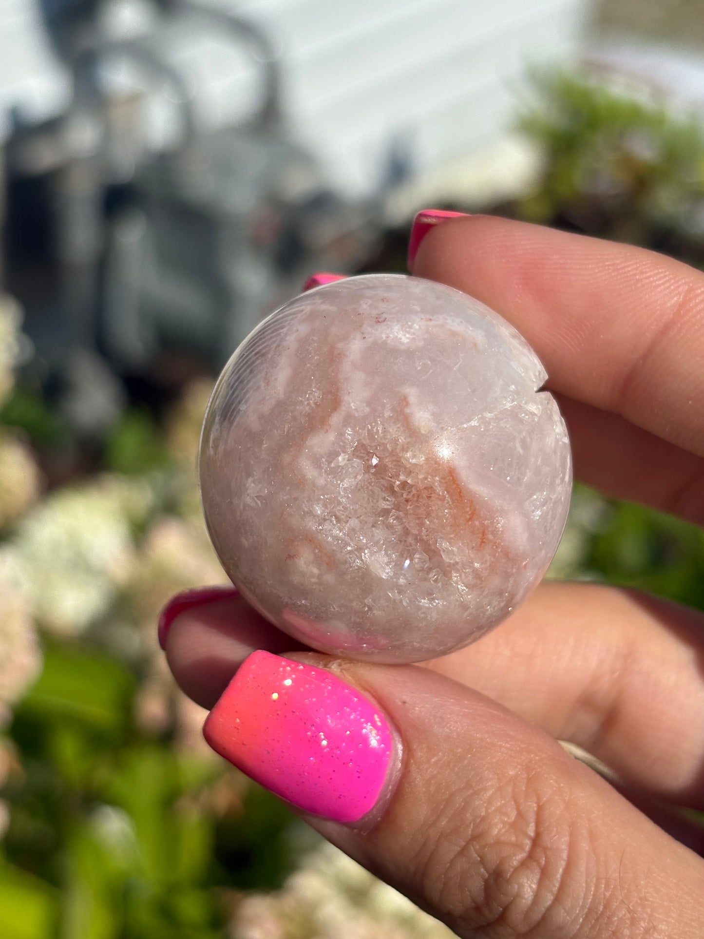 Cute small pink amethyst druzy sphere