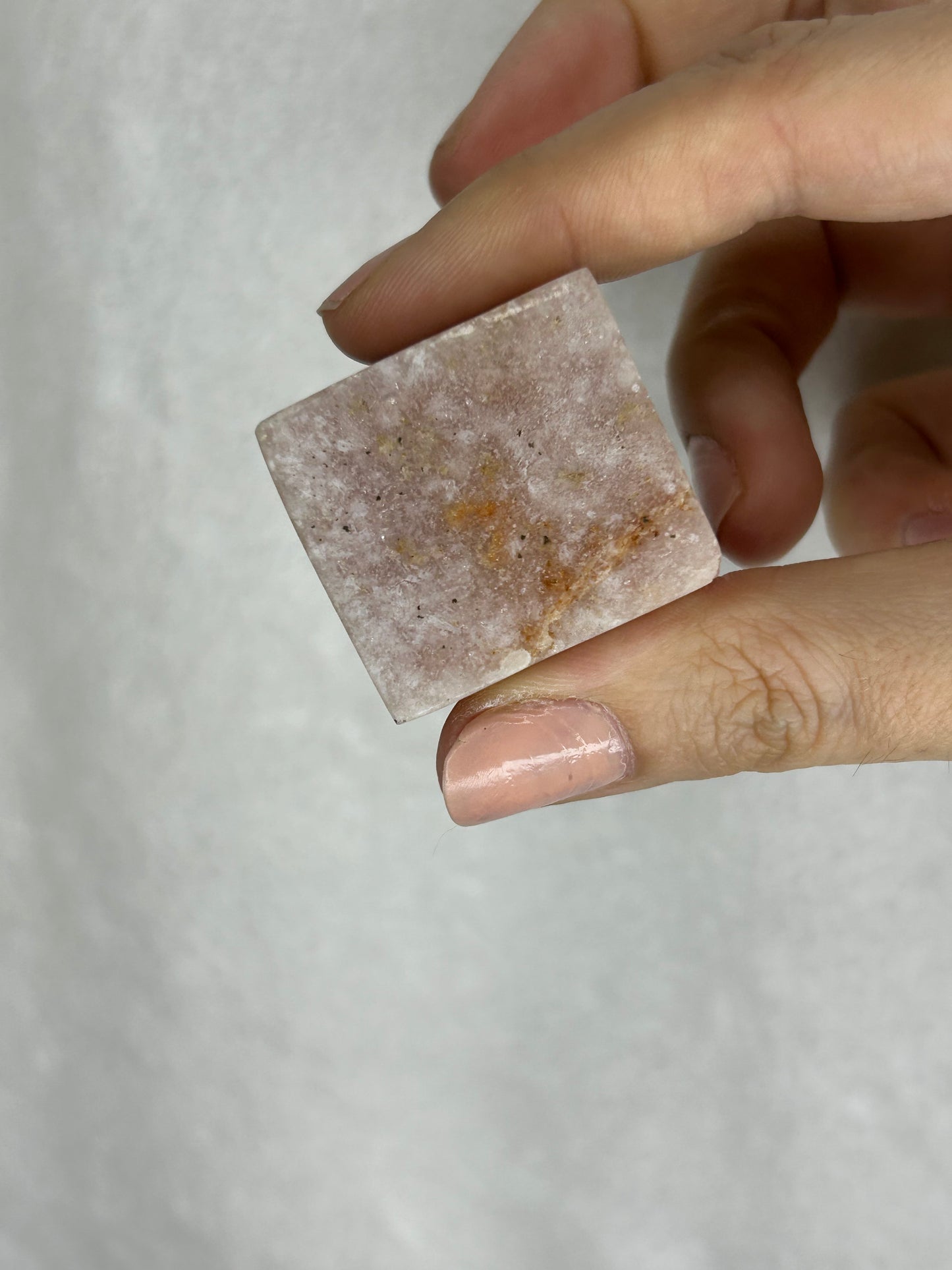 Pink Amethyst Floating Cube D