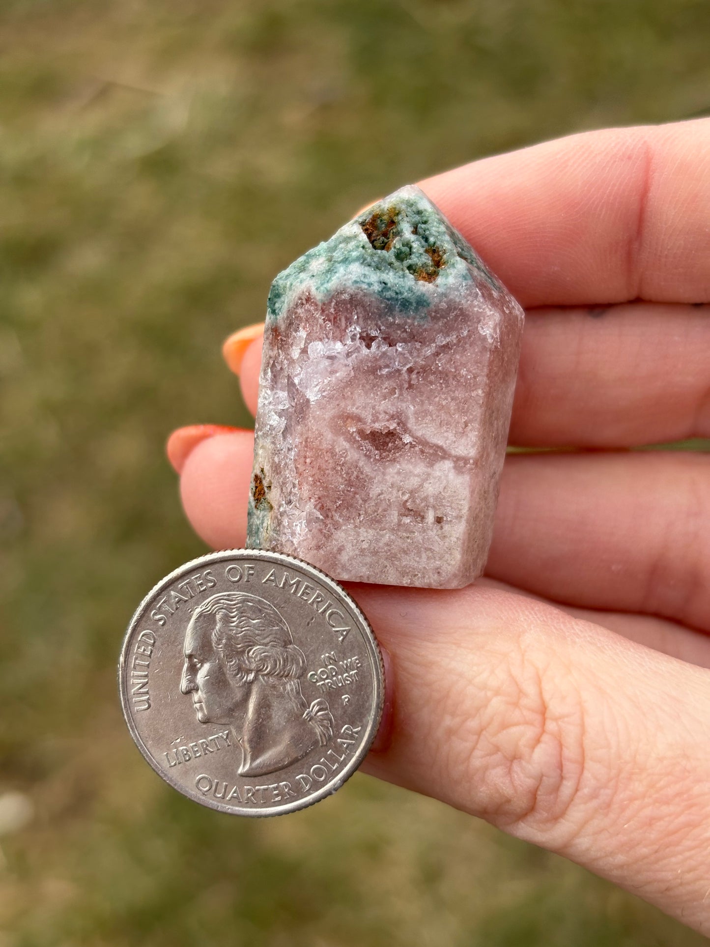 Druzy Pink Amethyst Tower AN
