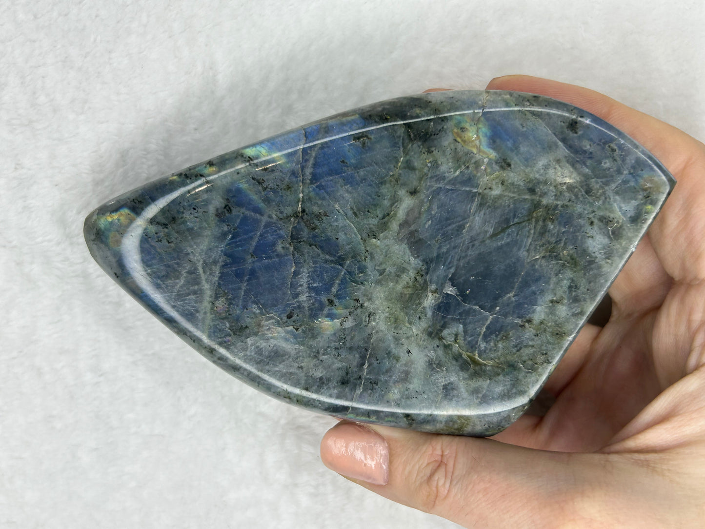 Rainbow flash labradorite freeform I