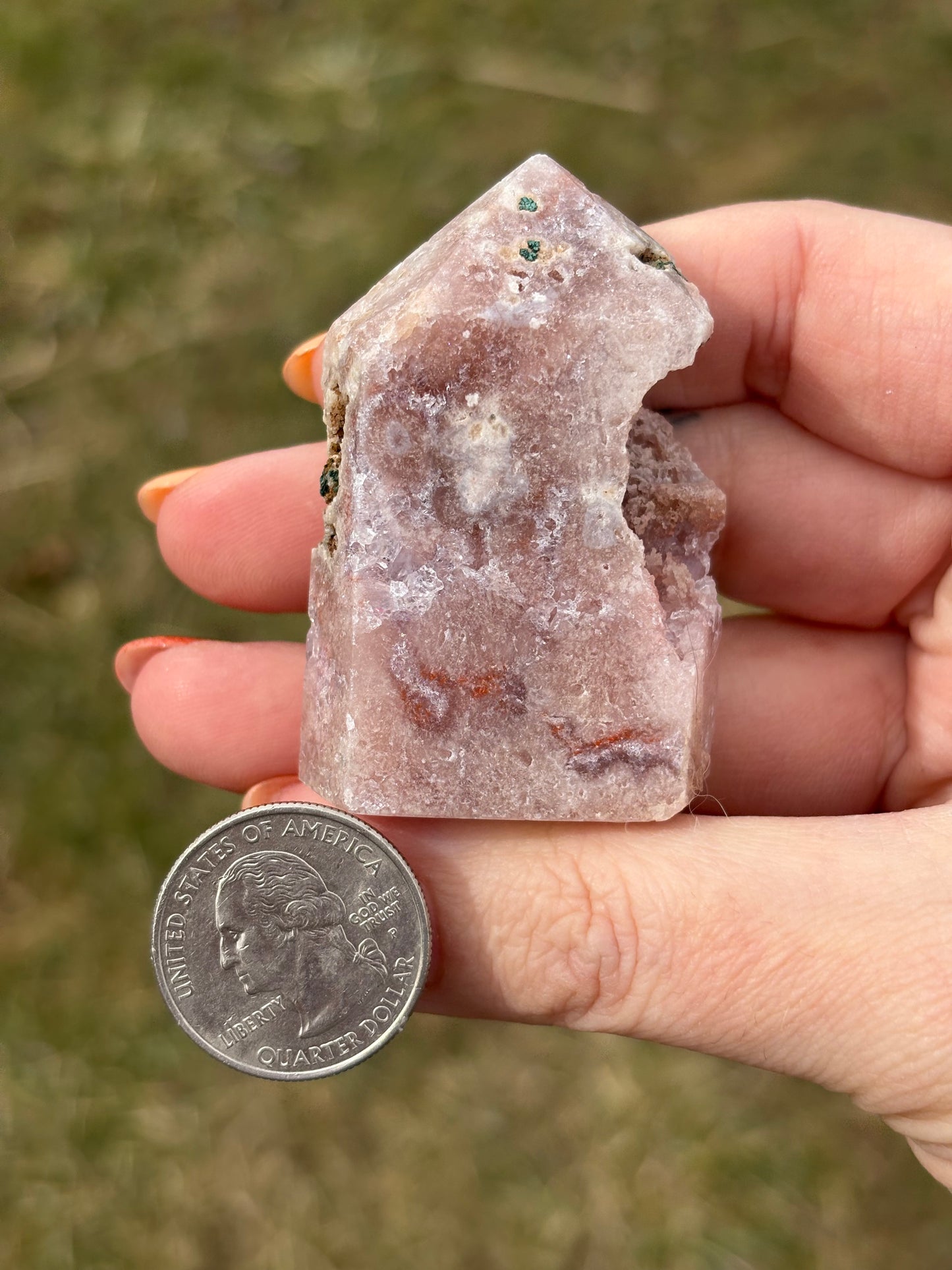 Druzy Pink Amethyst Tower Q
