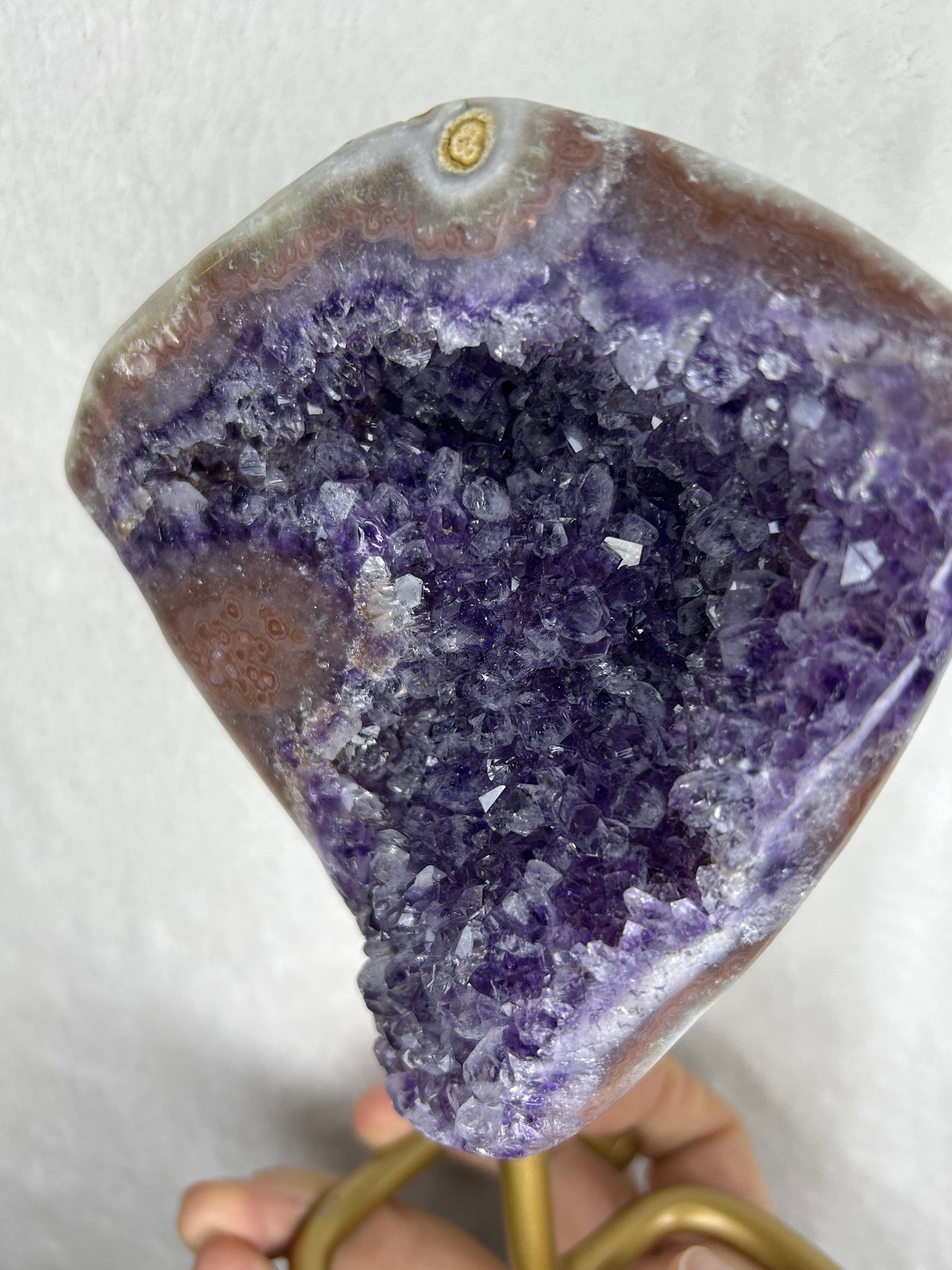 HQ 💎XTRA💎 Juicy Pink Amethyst Slab on Stand