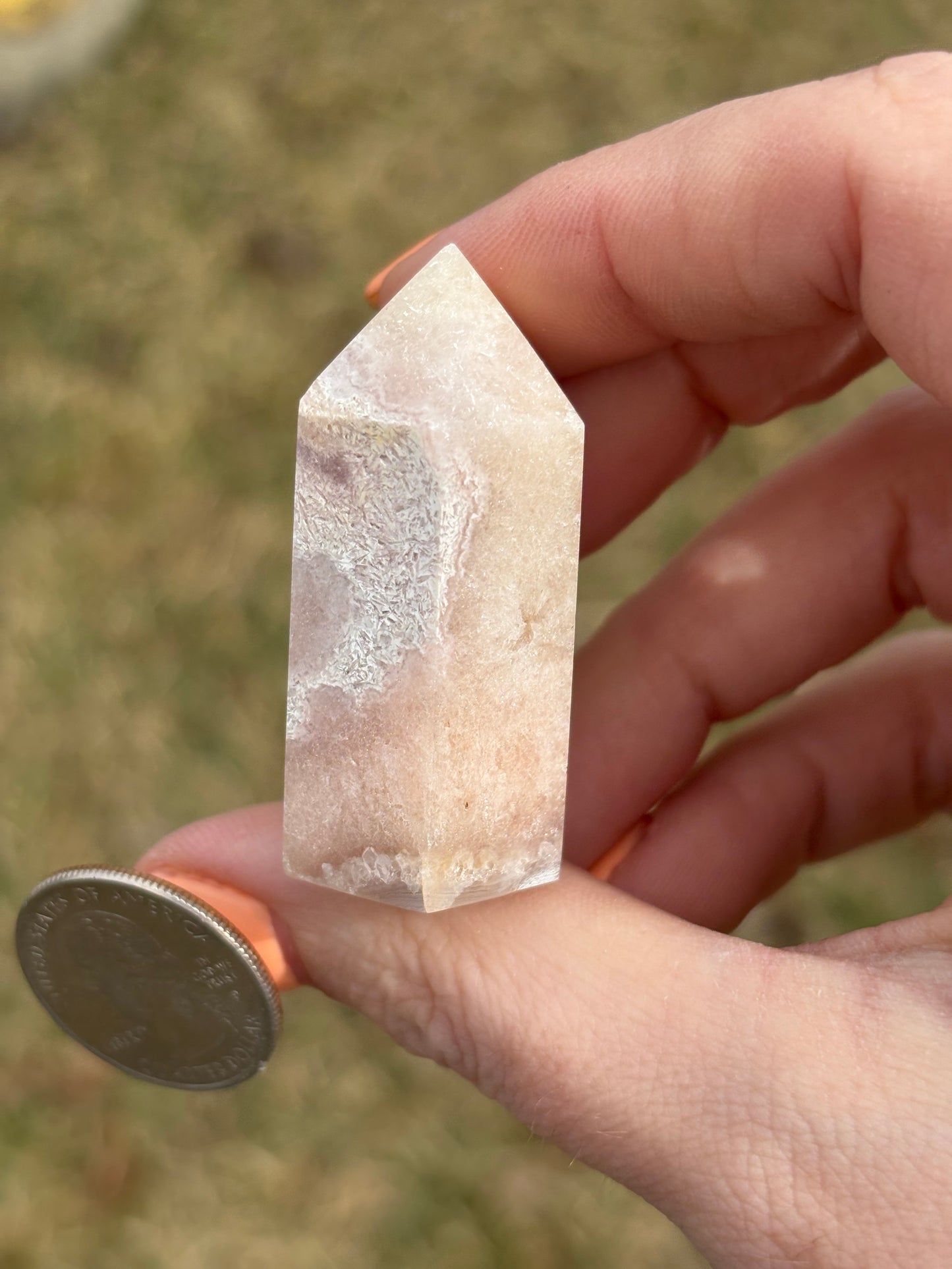 Druzy Pink Amethyst Tower Y