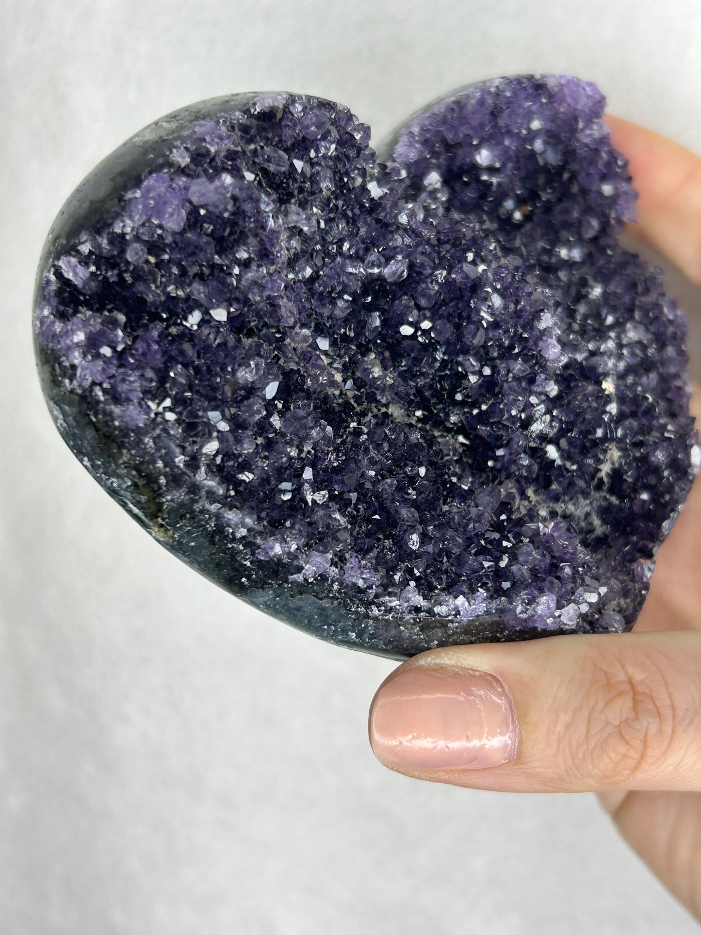 💖💖Uruguayan HQ amethyst cluster heart B