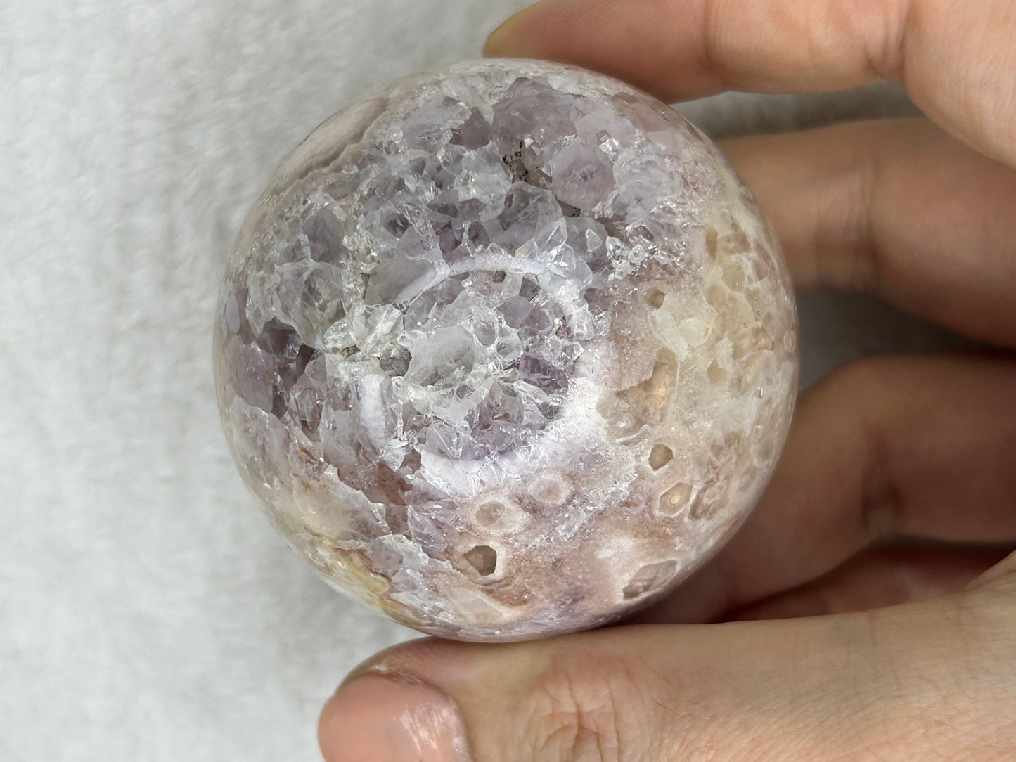 Pink Flower Amethyst Sphere B