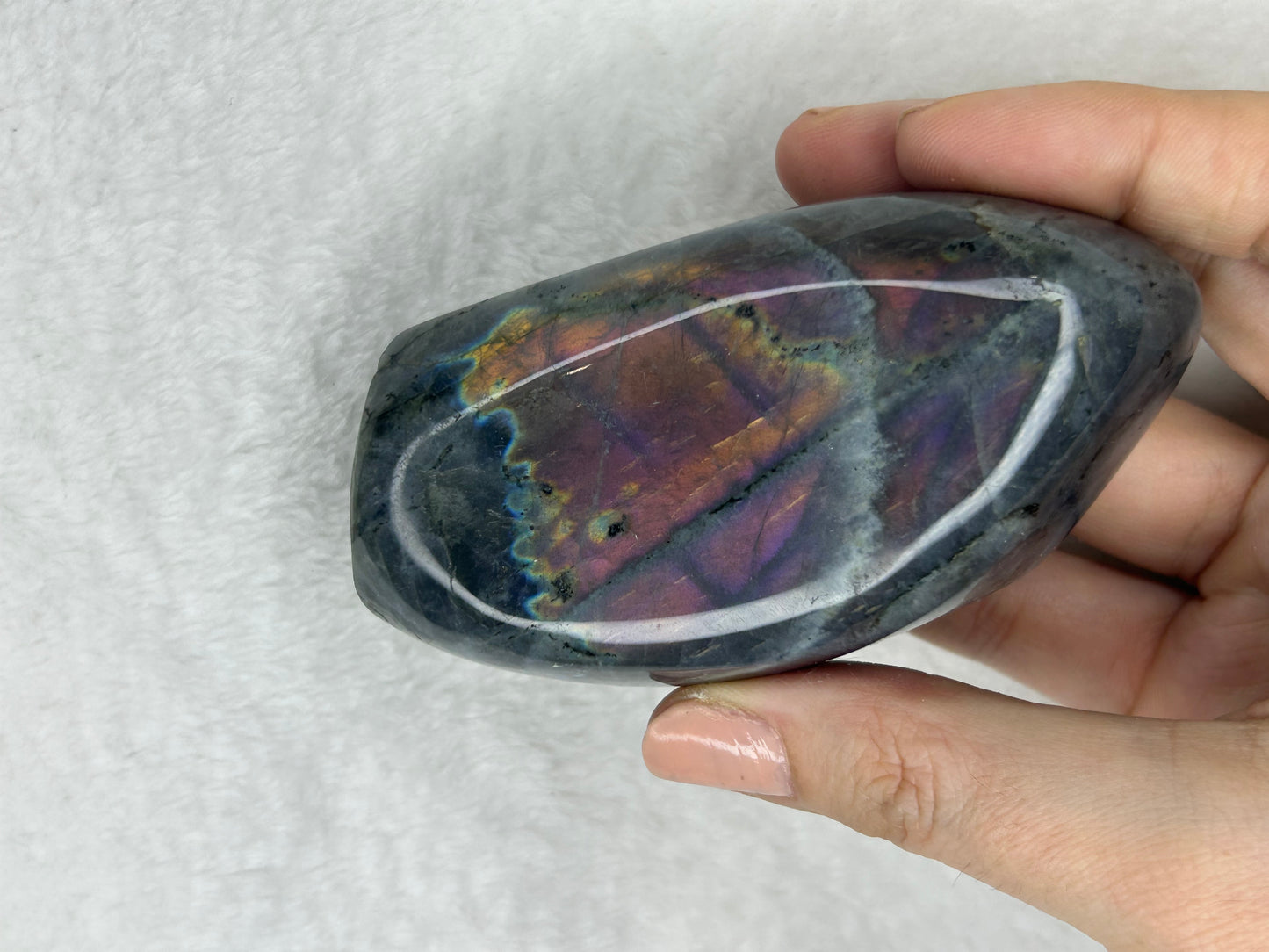 Rainbow flash labradorite freeform F