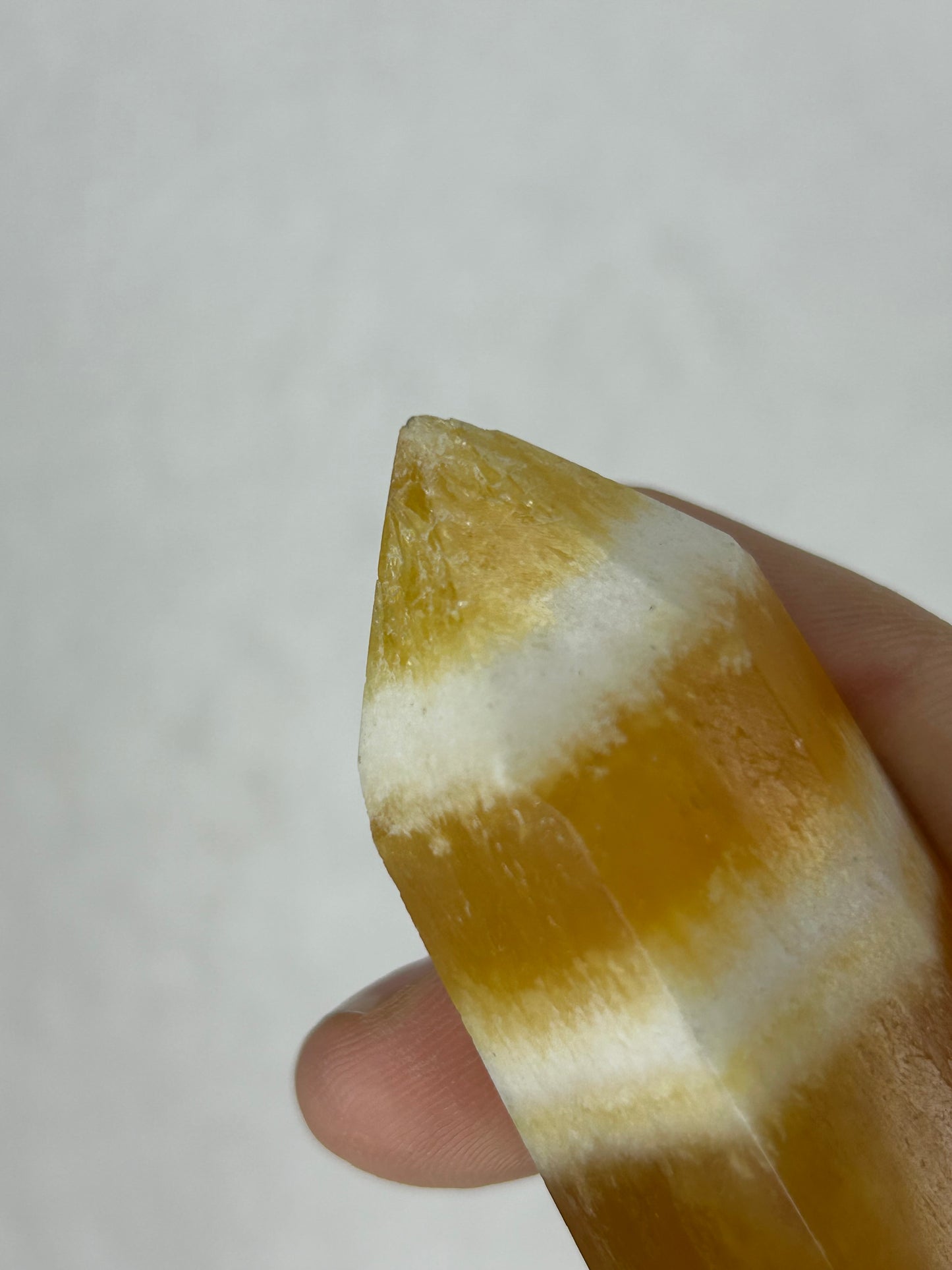 Juicy Orange-Creamsicle Calcite Tower D- IMPERFECT TIP