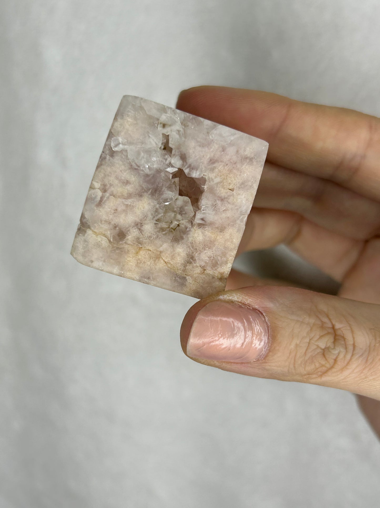 Pink Amethyst Floating Cube E