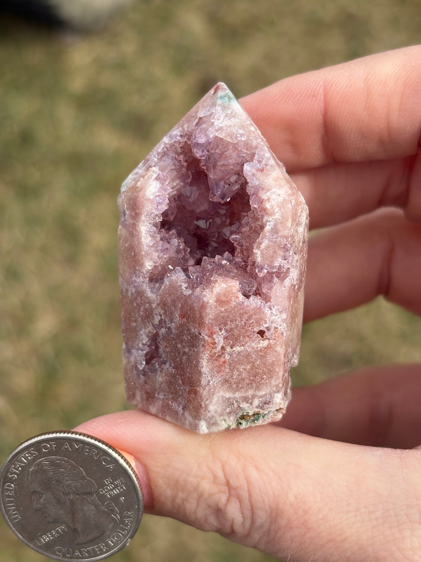 Druzy Pink Amethyst Tower O
