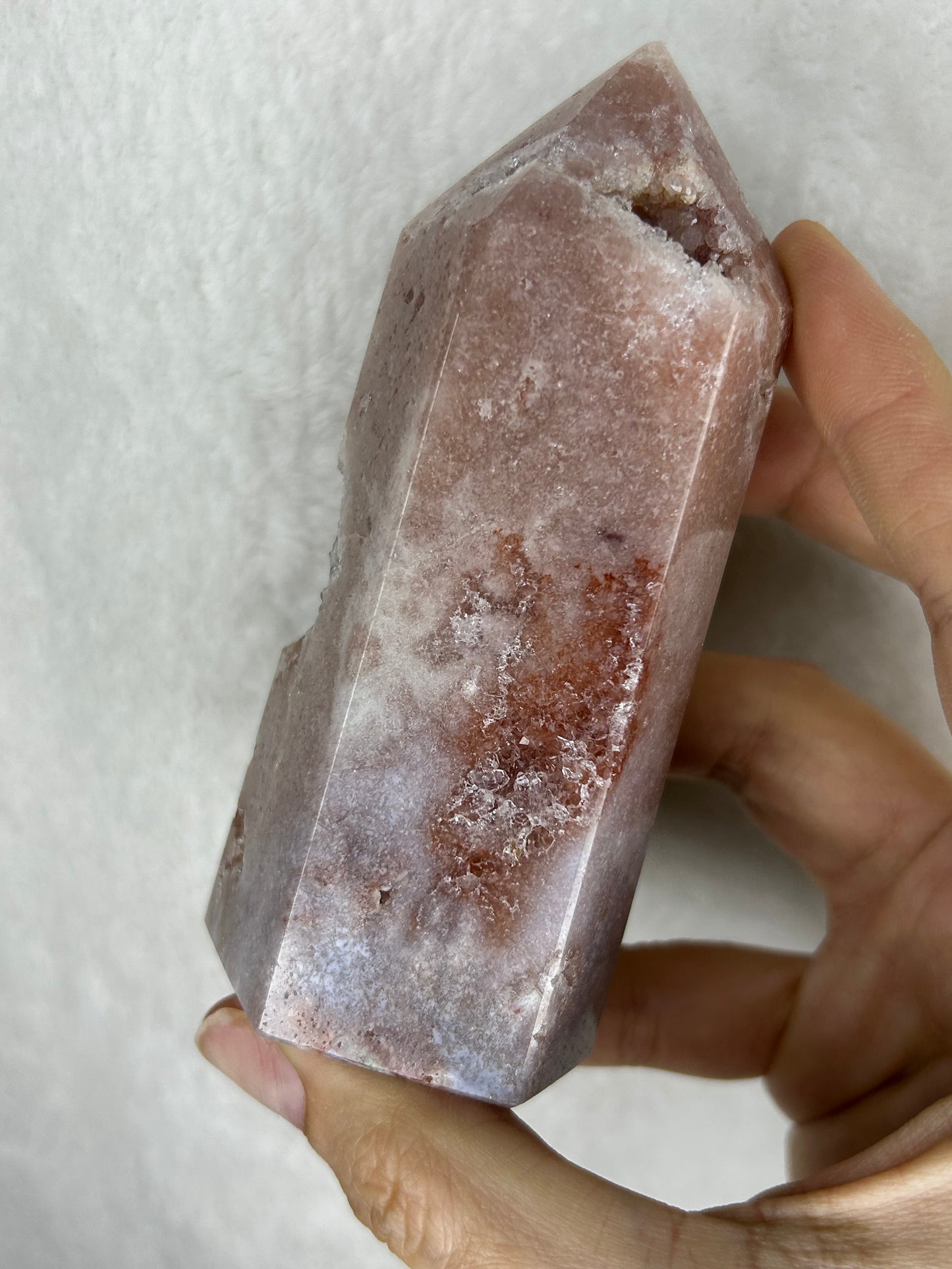 Druzy pink amethyst tower B