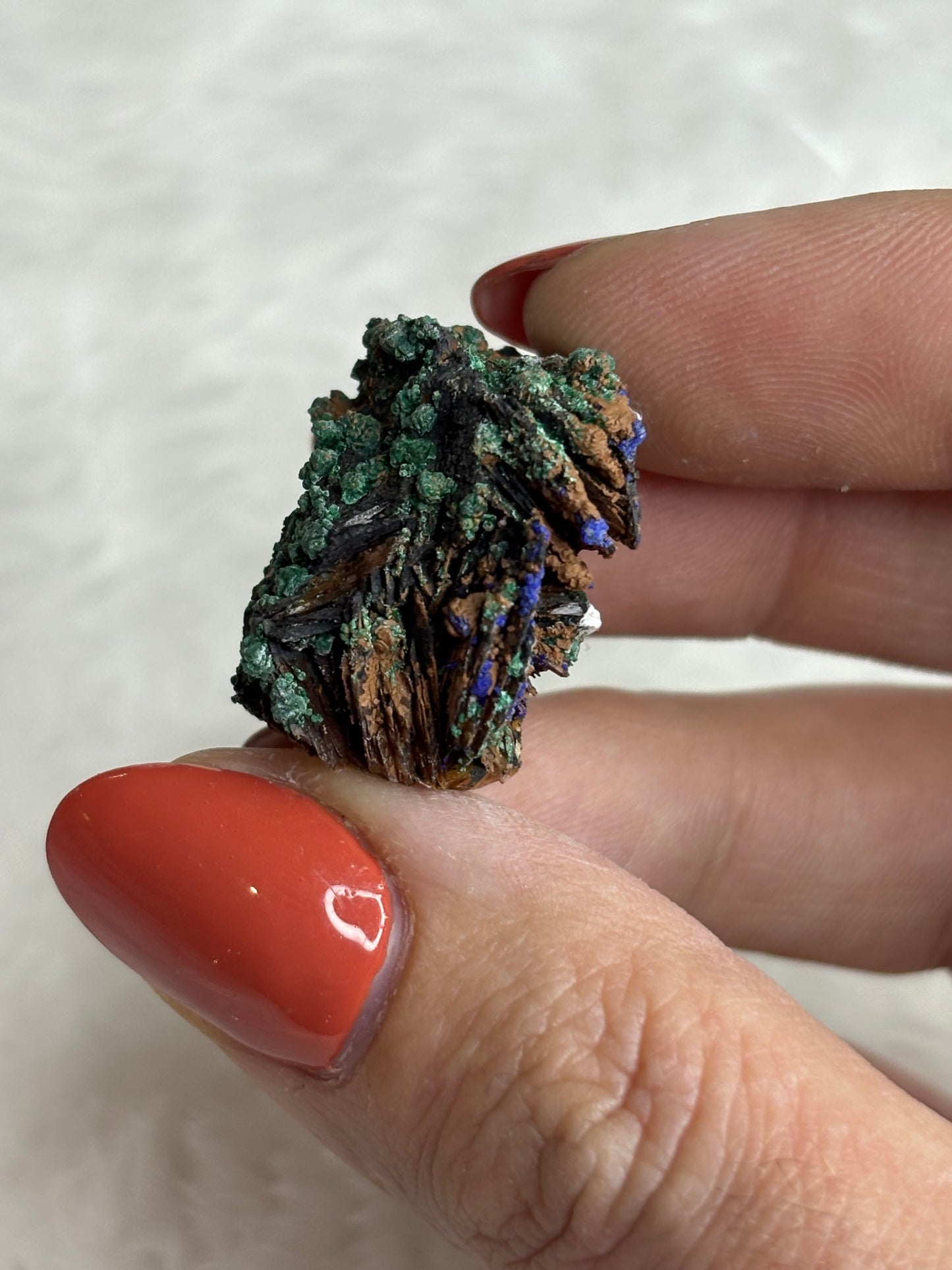 Malachite & azurite on barite
