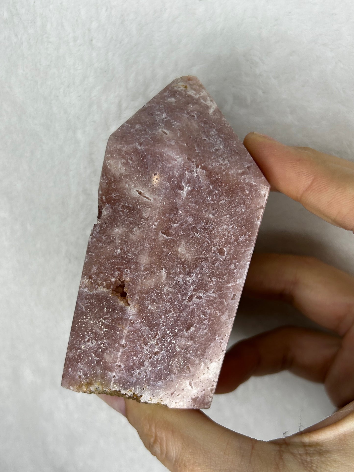 Chunky Druzy Pink Amethyst Tower