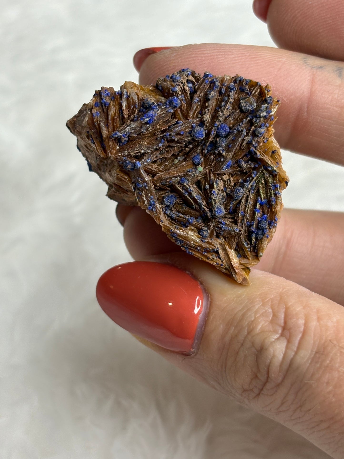 Malachite & azurite on barite