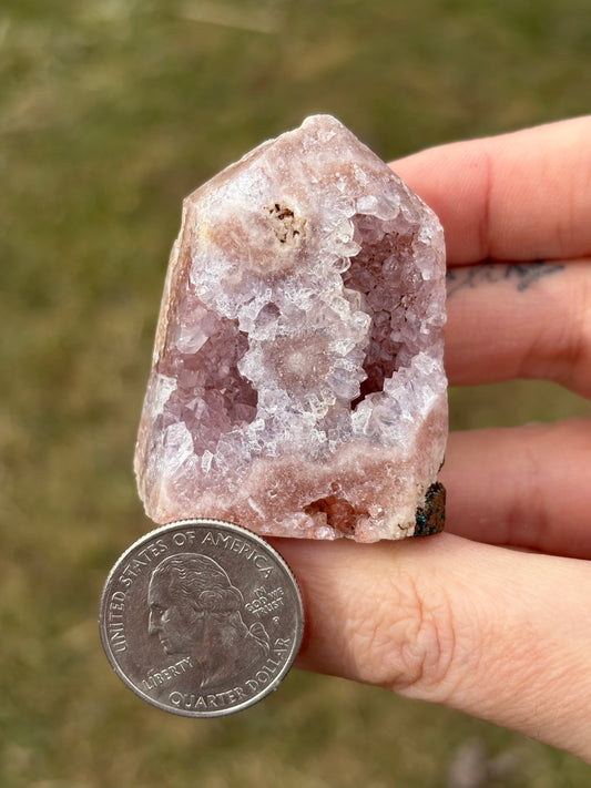 Druzy Pink Amethyst Tower U