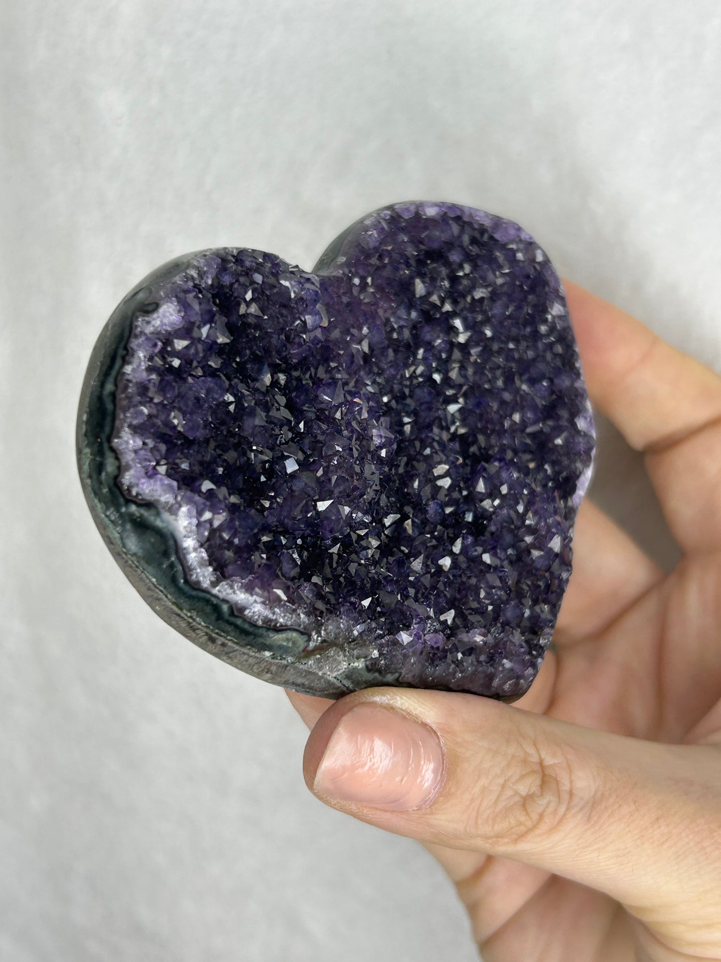 💖💖Uruguayan HQ amethyst cluster heart H