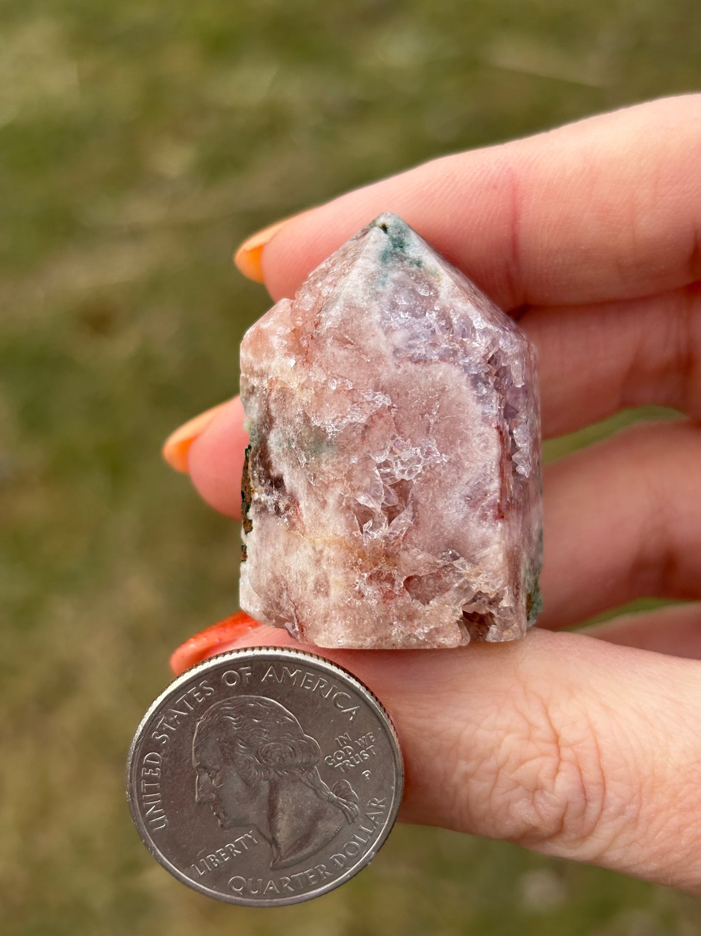 Druzy Pink Amethyst Tower AK