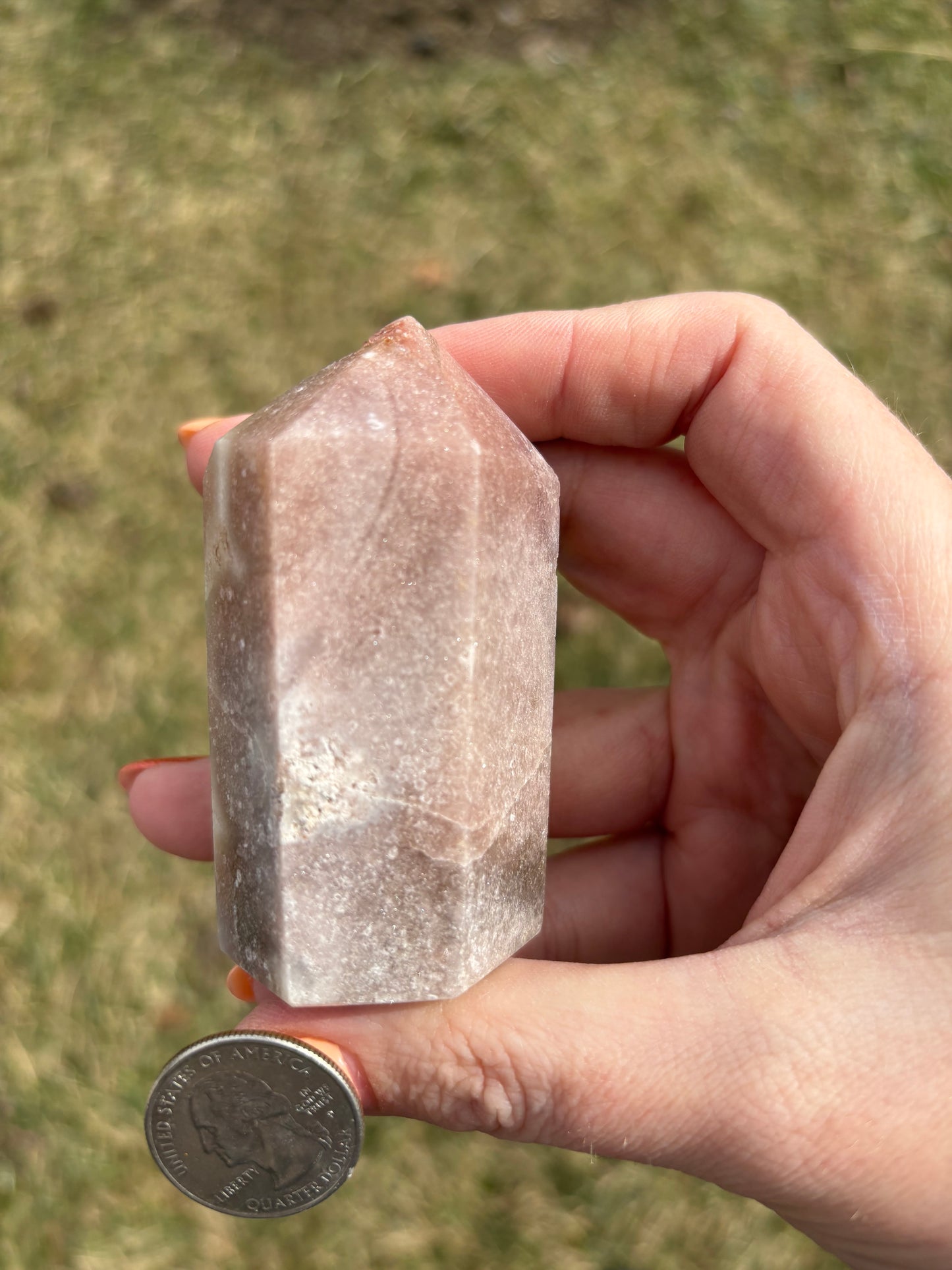 Druzy Pink Amethyst Tower E