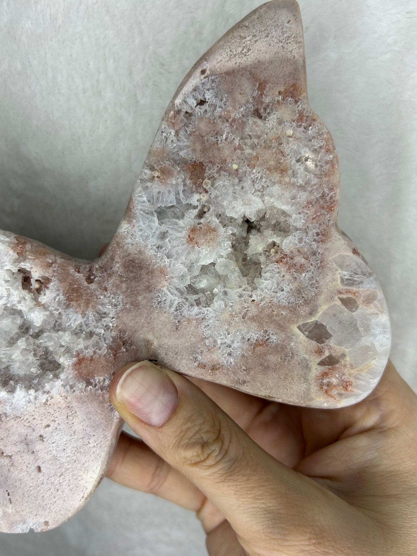 Pink Amethyst Butterfly on stand