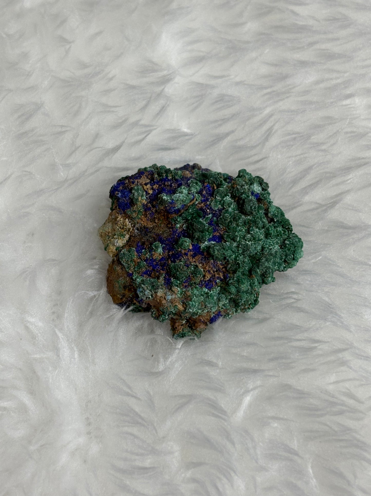 Malachite & Azurite on barite