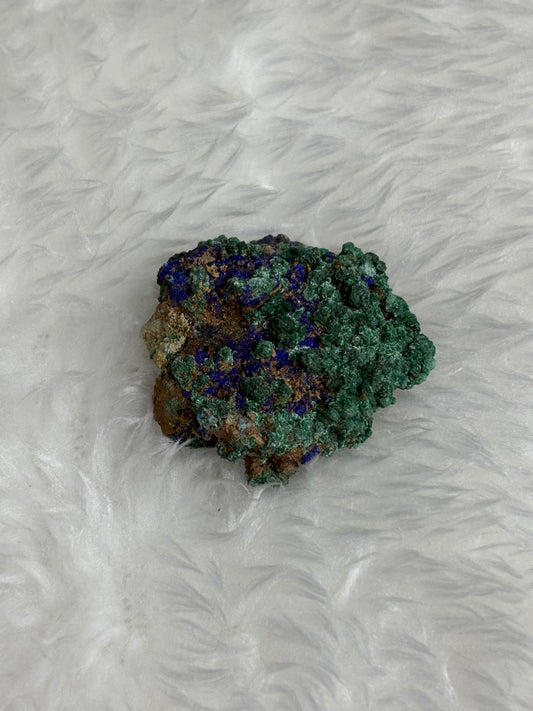 Malachite & Azurite on barite