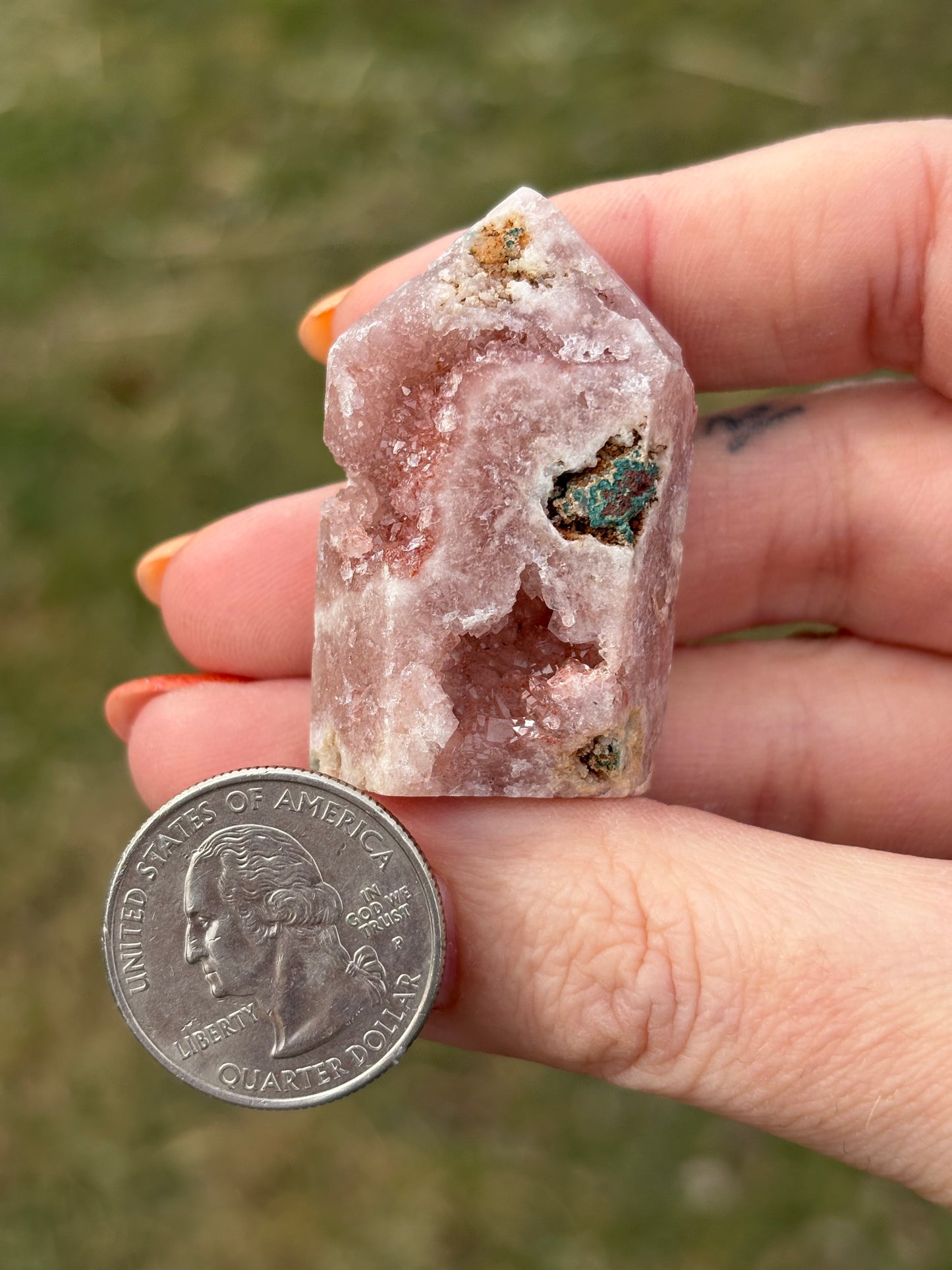Druzy Pink Amethyst Tower AL