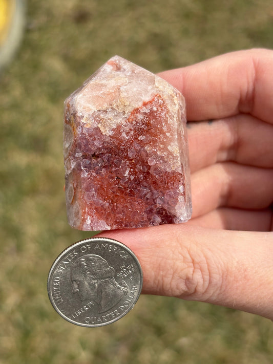 Druzy Pink Amethyst Tower AA
