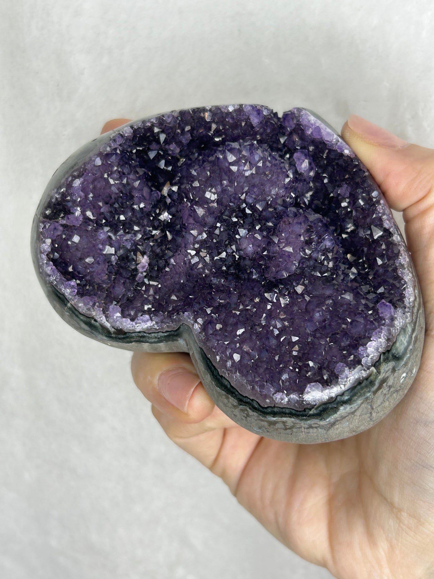 💖💖Uruguayan HQ amethyst cluster heart