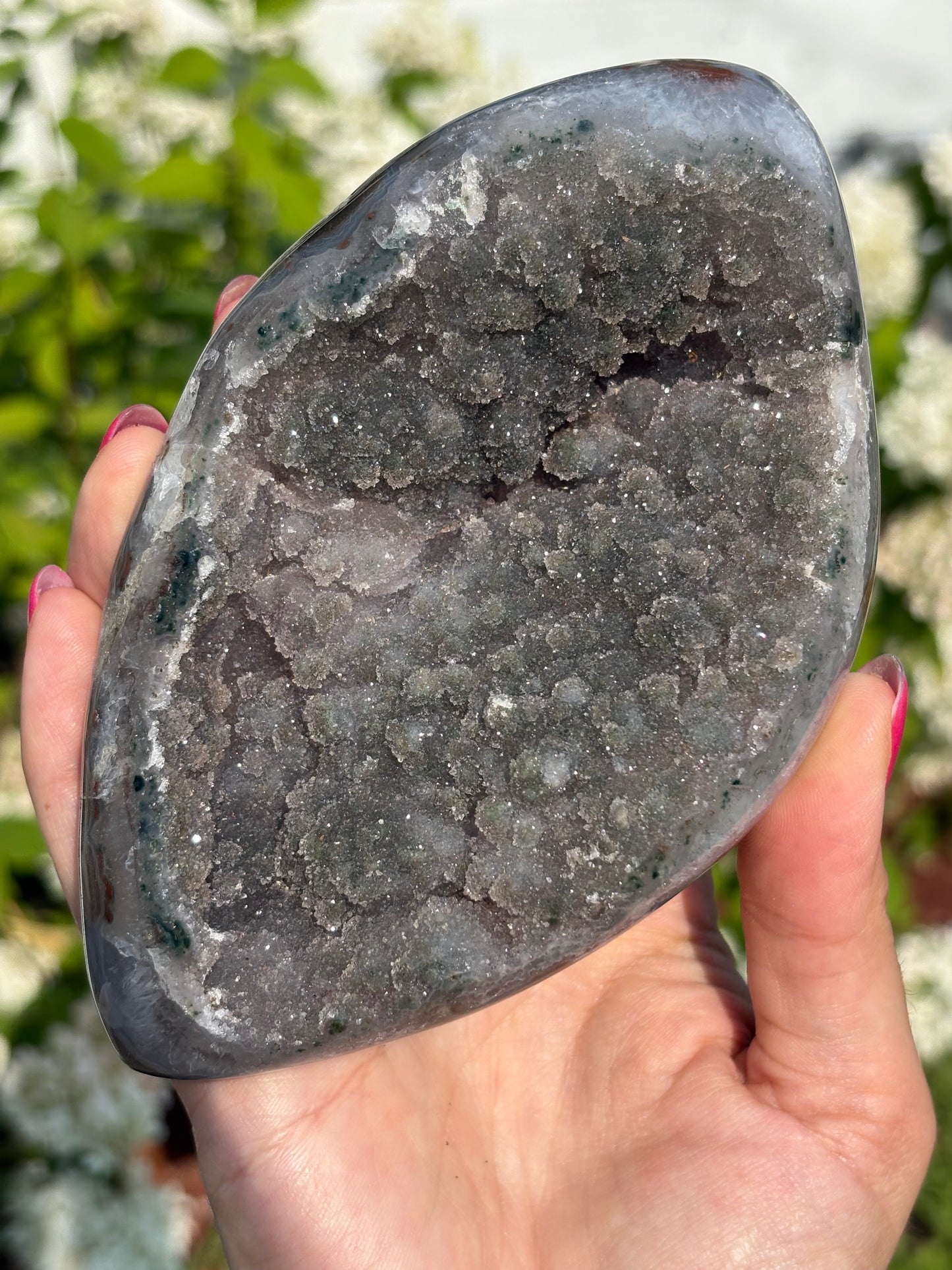 Black sugar druzy galaxy geode Freeform
