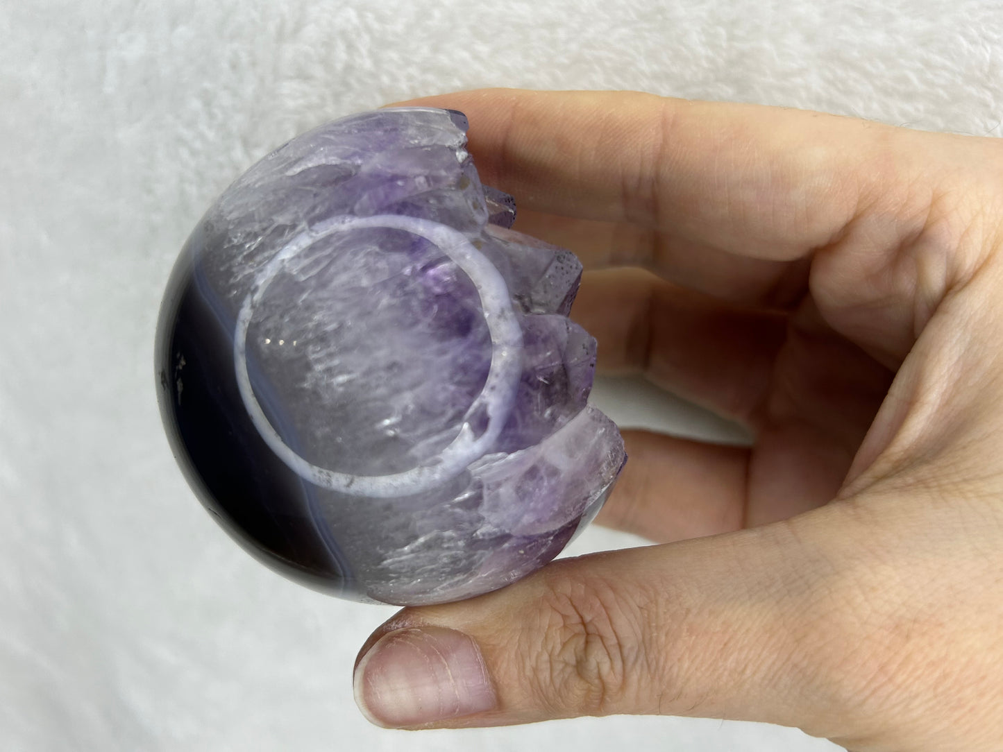 Brazilian Druzy Amethyst Agate Sphere D
