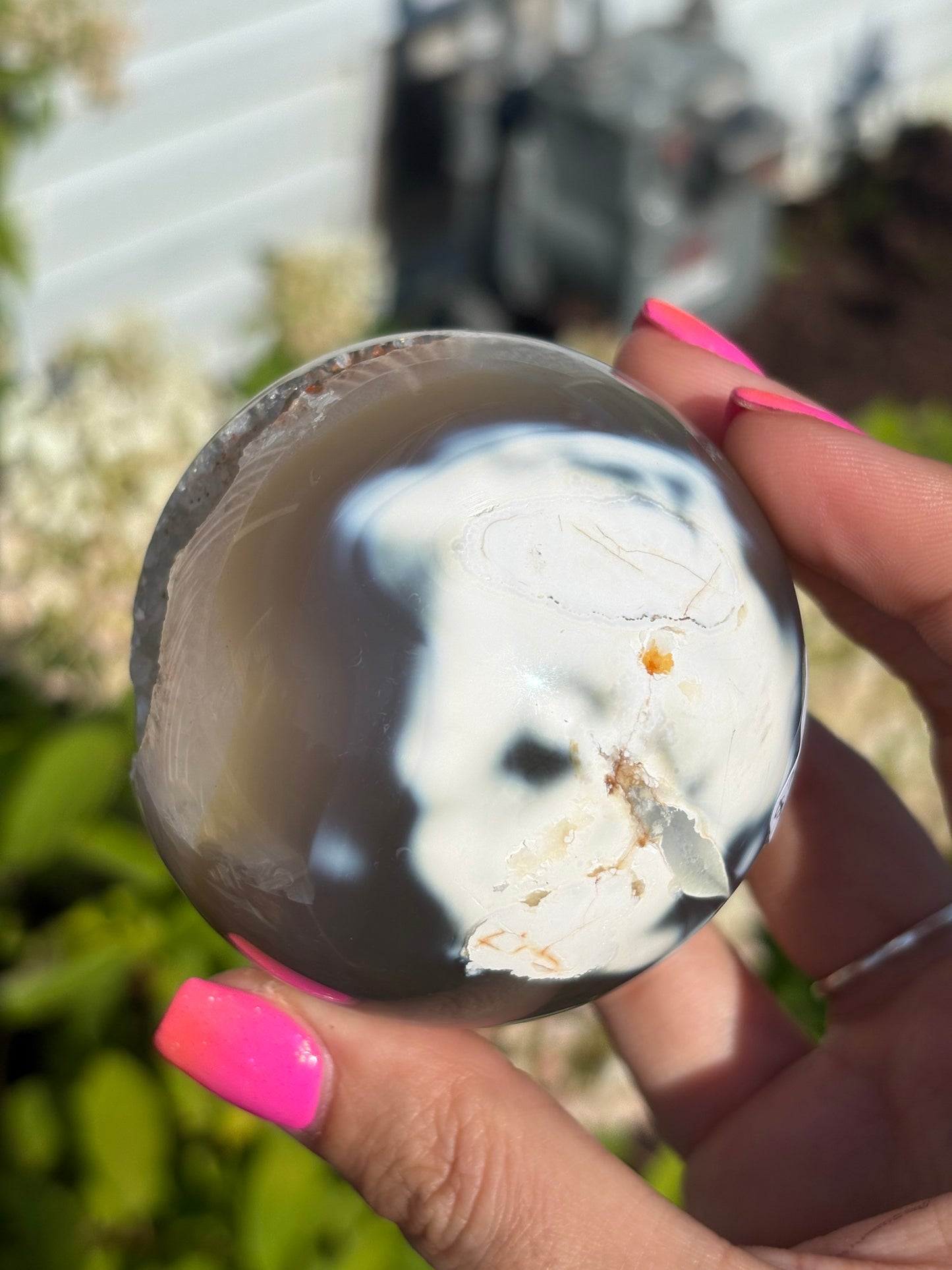 Druzy orca Agate sphere