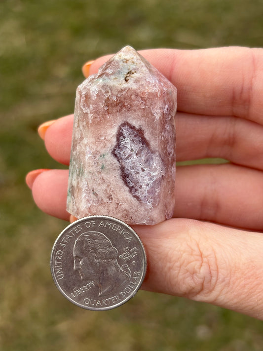 Druzy Pink Amethyst Tower AG